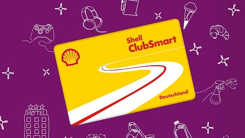 Man sieht die Shell ClubSmart Kundenkarte