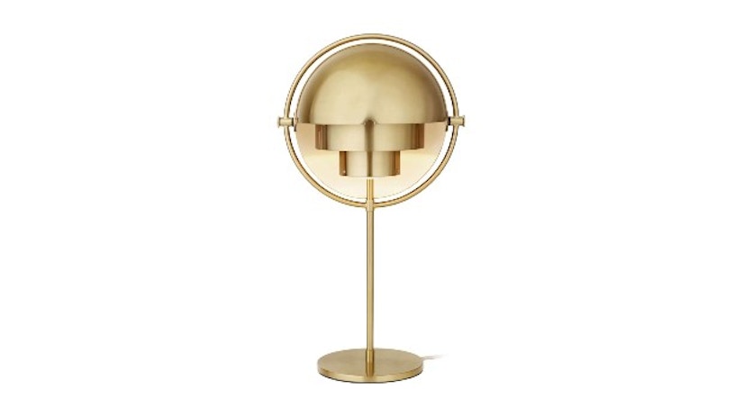 Goldene Tischlampe