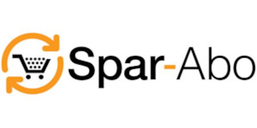 Das Logo für das Amazon Spar-Abo in Schwarz und Orange