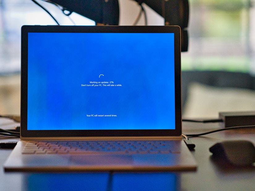 Laptop mit Microsoft Windows Update