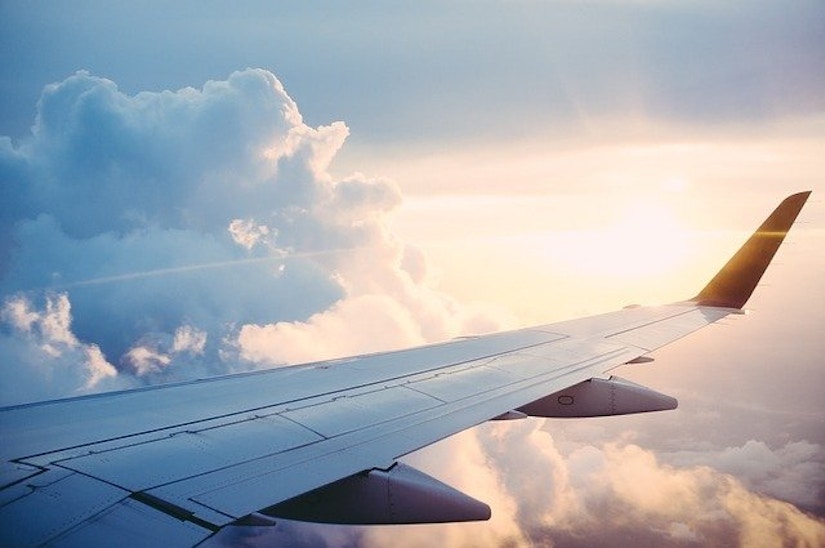 Blick aus dem Flugzeug: Wolken