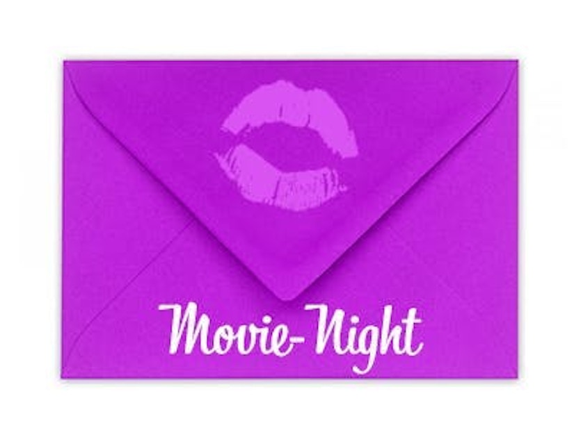 Ein Briefumschlag mit dem Schriftzug "Movie-Night"